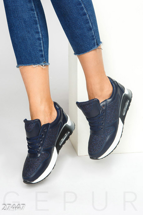 

Модные женские кроссовки, Кроссовки-27447, Темно-синий
